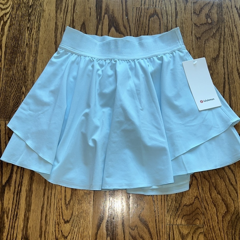 lululemon athletica Court Rival High-Rise Skirt Powder Blue PWBE Size 4 Long NWT - Picture 3 of 7